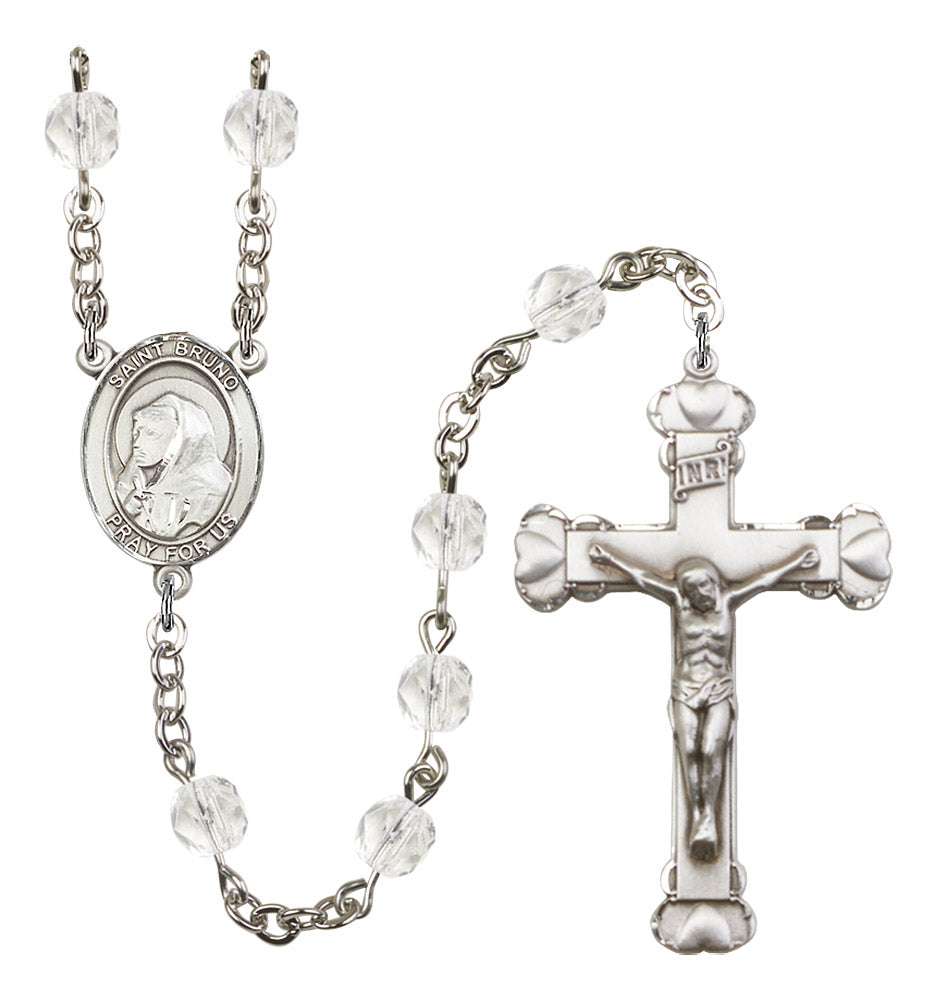 St. Bruno Rosary - 6MM Fire Polished Beads (8270SS)