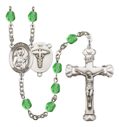 St. Camillus Nurse Rosary - 6MM Fire Polished Beads (8019S9)