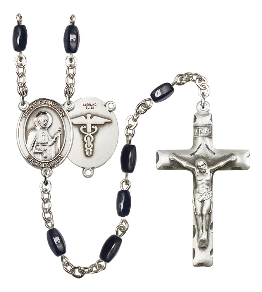 St. Camillus Nurse Rosary - 6 Bead Options (8019SS9)