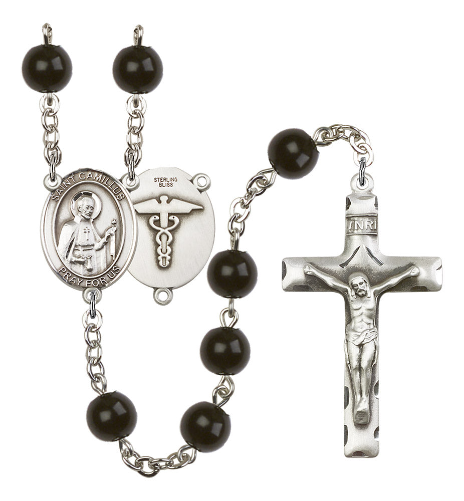 St. Camillus Nurse Rosary - 6 Bead Options (8019SS9)