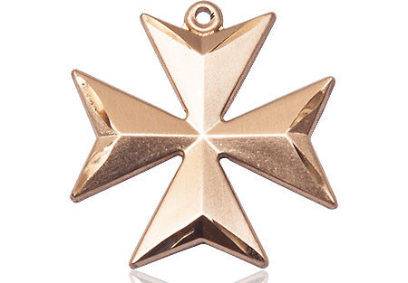 Maltese Cross Pendant - 14kt Gold 7/8" x 7/8" (5994GF-CX-POL)