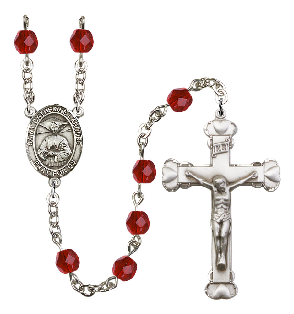 St. Catherine Laboure Rosary - 6MM Fire Polished Beads (8021SS)