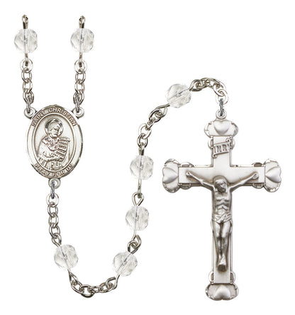 St. Christian Demosthenes Rosary - 6MM Fire Polished Beads (8257SS)