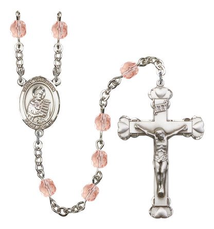 St. Christian Demosthenes Rosary - 6MM Fire Polished Beads (8257SS)