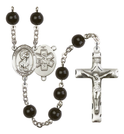 St. Christopher / EMT Rosary - 6 Bead Options (8022S10SS)