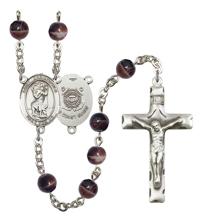 St. Christopher / Coast Guard Rosary - 6 Bead Options (8022S3SS)