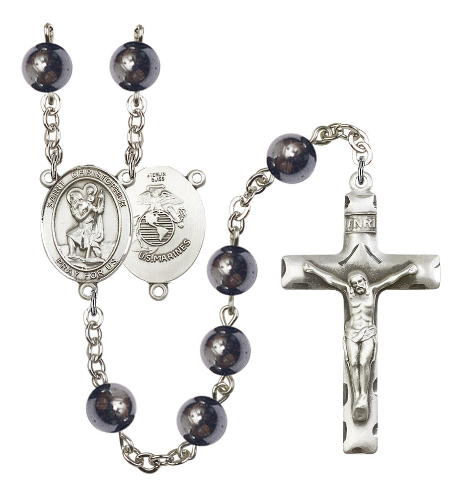 St. Christopher / Marines Rosary - 6 Bead Options (8022S4SS)
