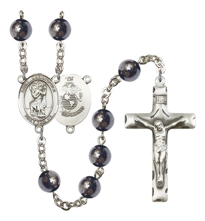 St. Christopher / Marines Rosary - 6 Bead Options (8022S4SS)