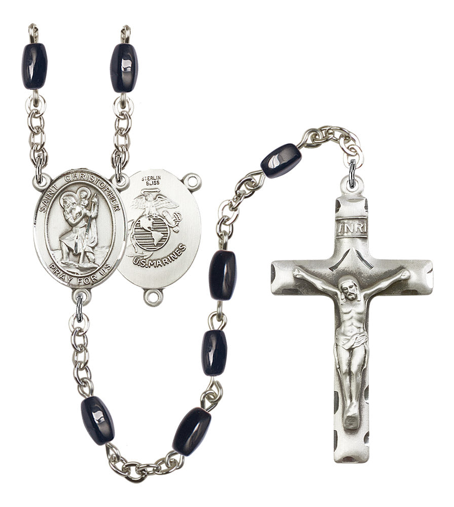 St. Christopher / Marines Rosary - 6 Bead Options (8022S4SS)