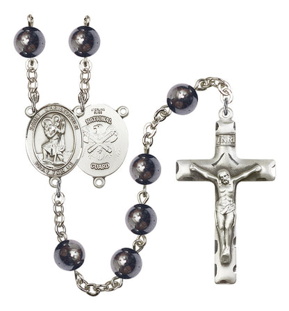 St. Christopher / National Guard Rosary - 6 Bead Options (8022S5SS)