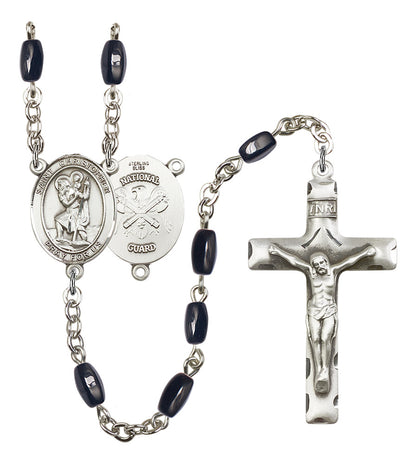 St. Christopher / National Guard Rosary - 6 Bead Options (8022S5SS)