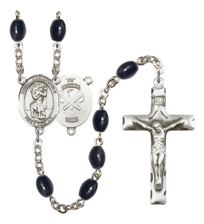 St. Christopher / National Guard Rosary - 6 Bead Options (8022S5SS)