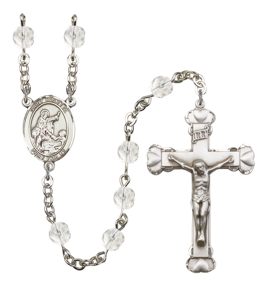 St. Colette Rosary - 6MM Fire Polished Beads (8268SS)