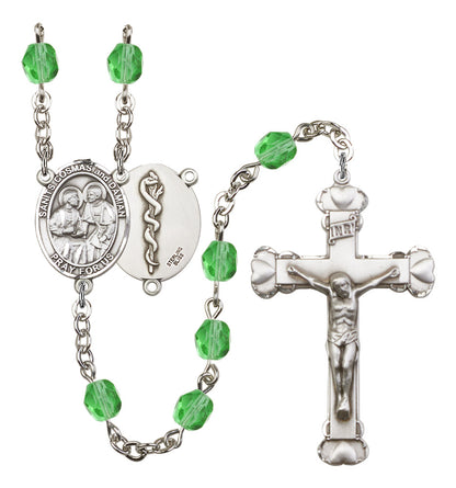 Sts. Cosmas & Damian / Doctors Rosary - 6MM Fire Polished Beads (8132S8)
