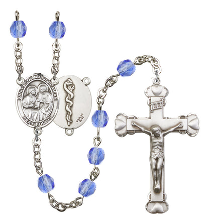 Sts. Cosmas & Damian / Doctors Rosary - 6MM Fire Polished Beads (8132S8)