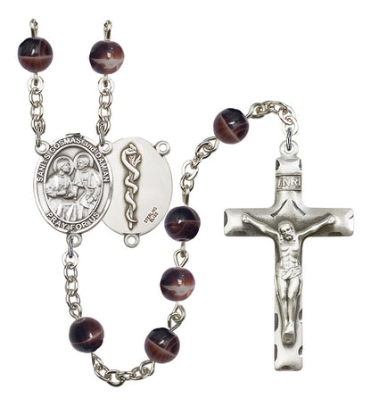Sts. Cosmas & Damian / Doctors Rosary - 6 Bead Options (8132SS8)