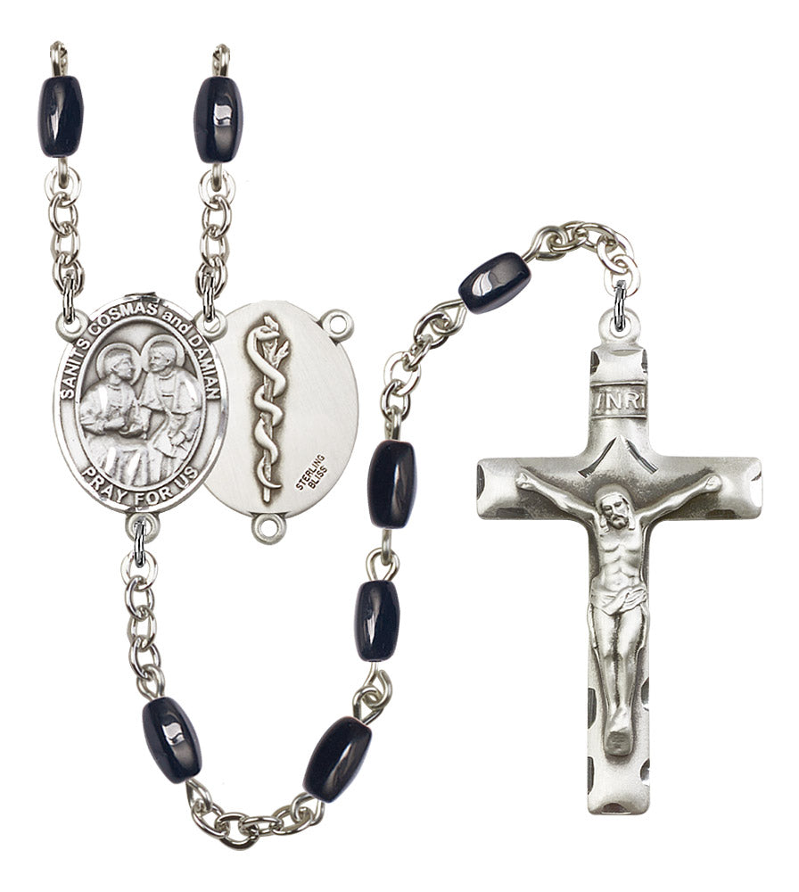 Sts. Cosmas & Damian / Doctors Rosary - 6 Bead Options (8132SS8)