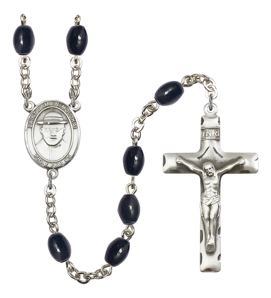 St. Damien of Molokai Rosary - 6 Bead Options (8412SS)