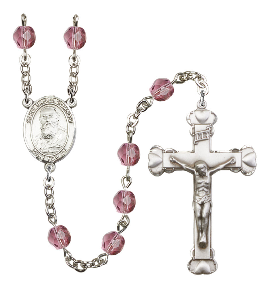 St. Daniel Comboni Rosary - 6MM Fire Polished Beads (8400SS)