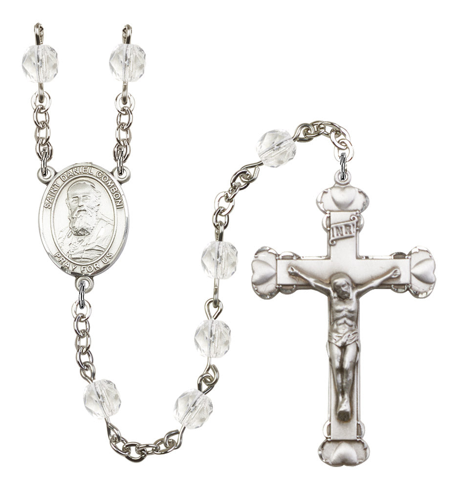 St. Daniel Comboni Rosary - 6MM Fire Polished Beads (8400SS)