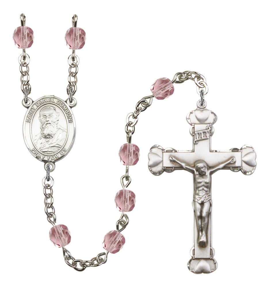 St. Daniel Comboni Rosary - 6MM Fire Polished Beads (8400SS)