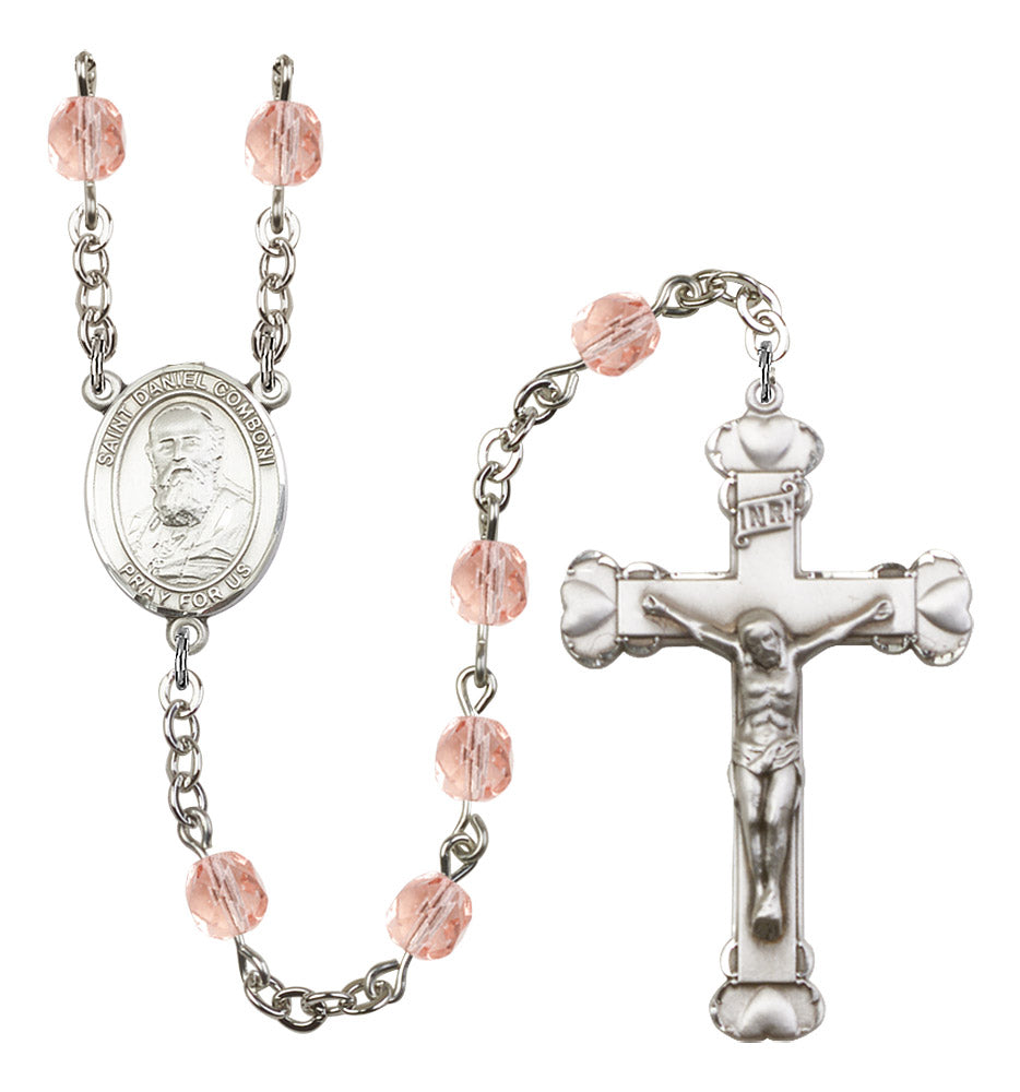 St. Daniel Comboni Rosary - 6MM Fire Polished Beads (8400SS)
