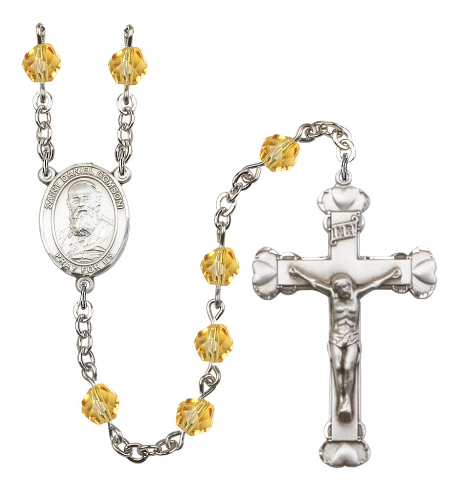 St. Daniel Comboni Rosary - 6MM Fire Polished Beads (8400SS)