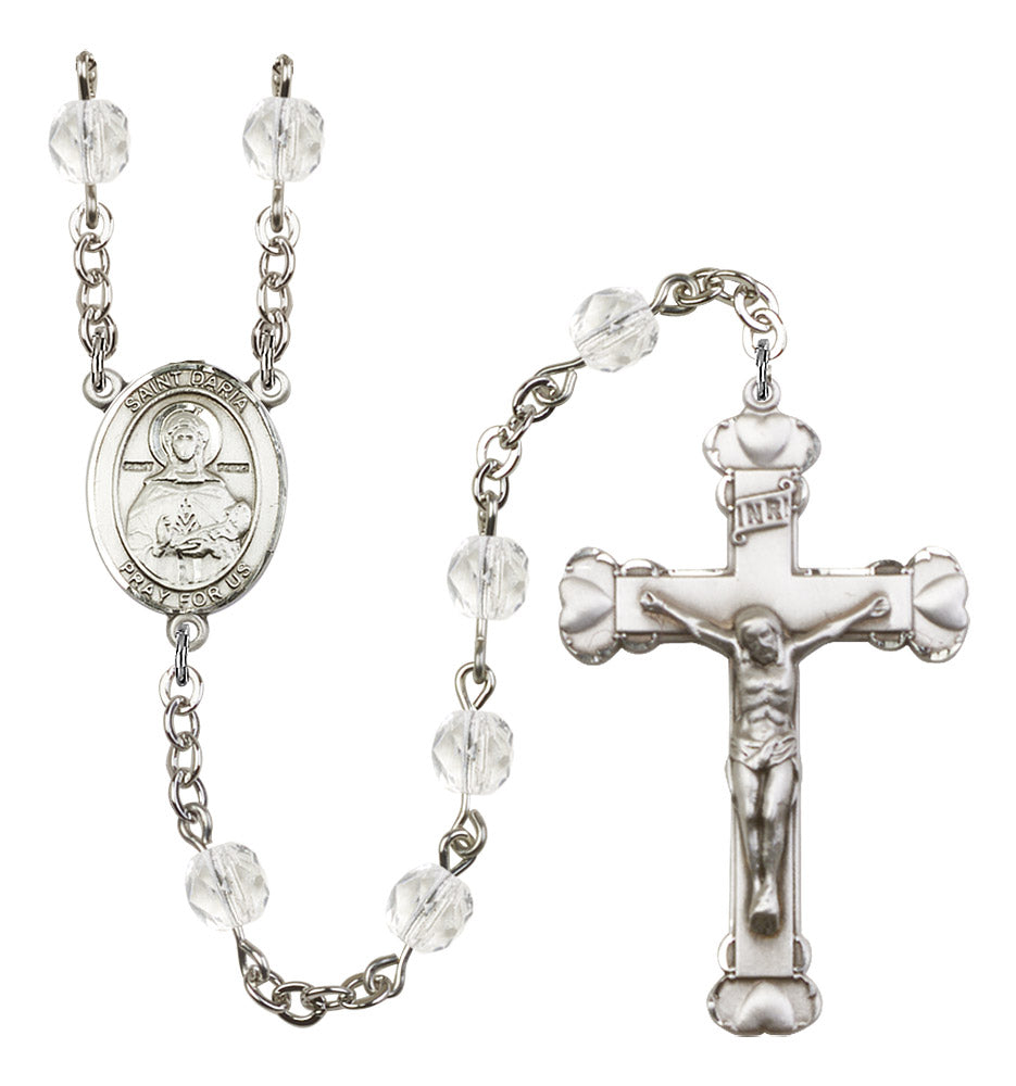St. Daria Rosary - 6MM Fire Polished Beads (8396SS)
