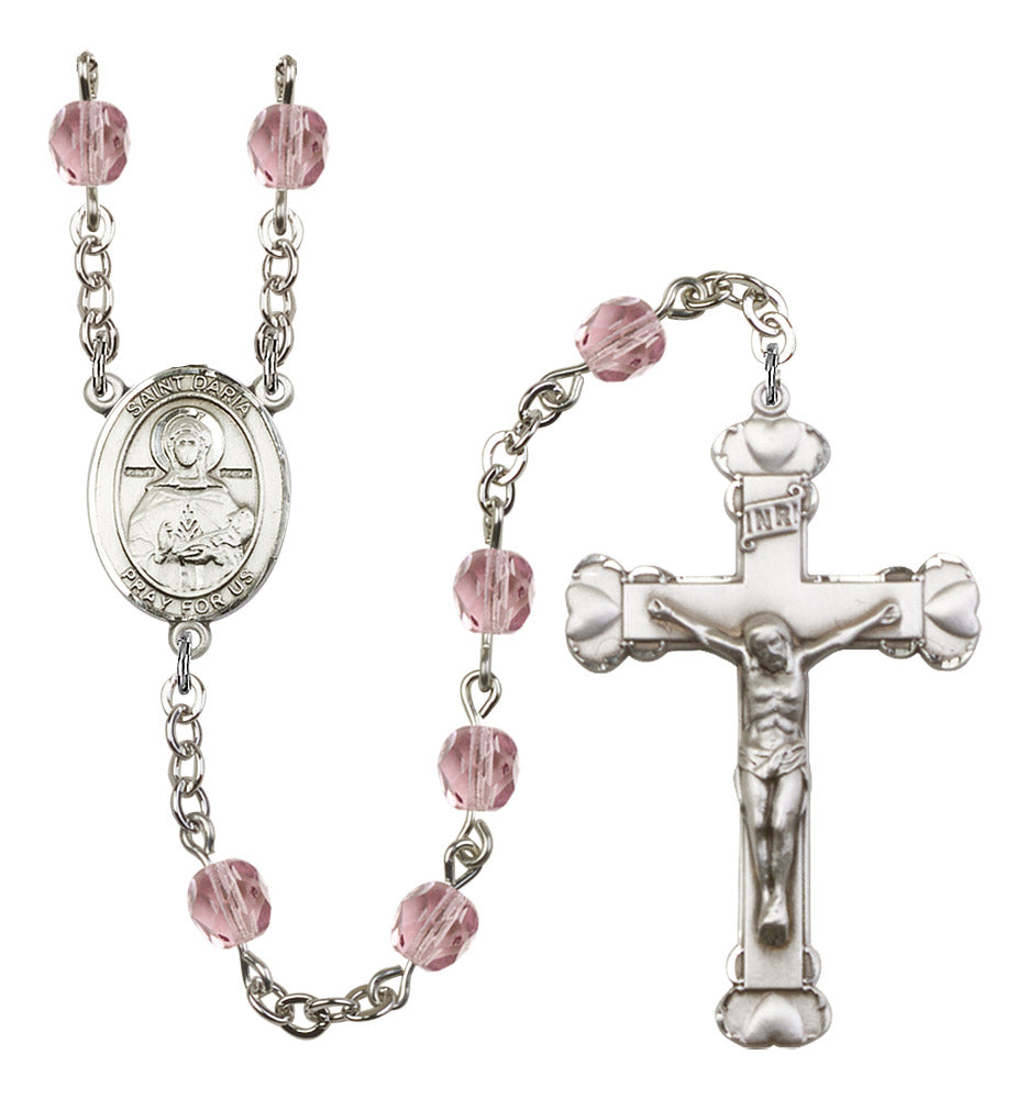 St. Daria Rosary - 6MM Fire Polished Beads (8396SS)