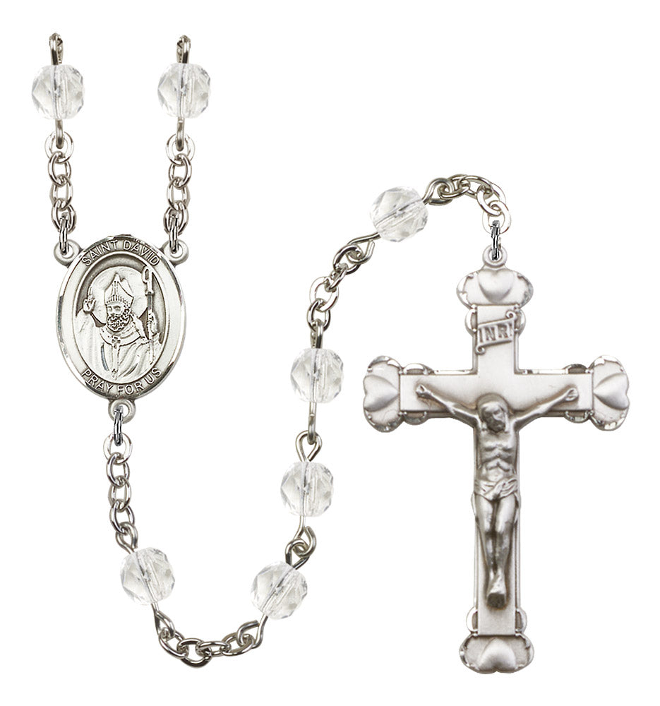 St. David of Wales Rosary - 6MM Fire Polished Beads (8027SS)