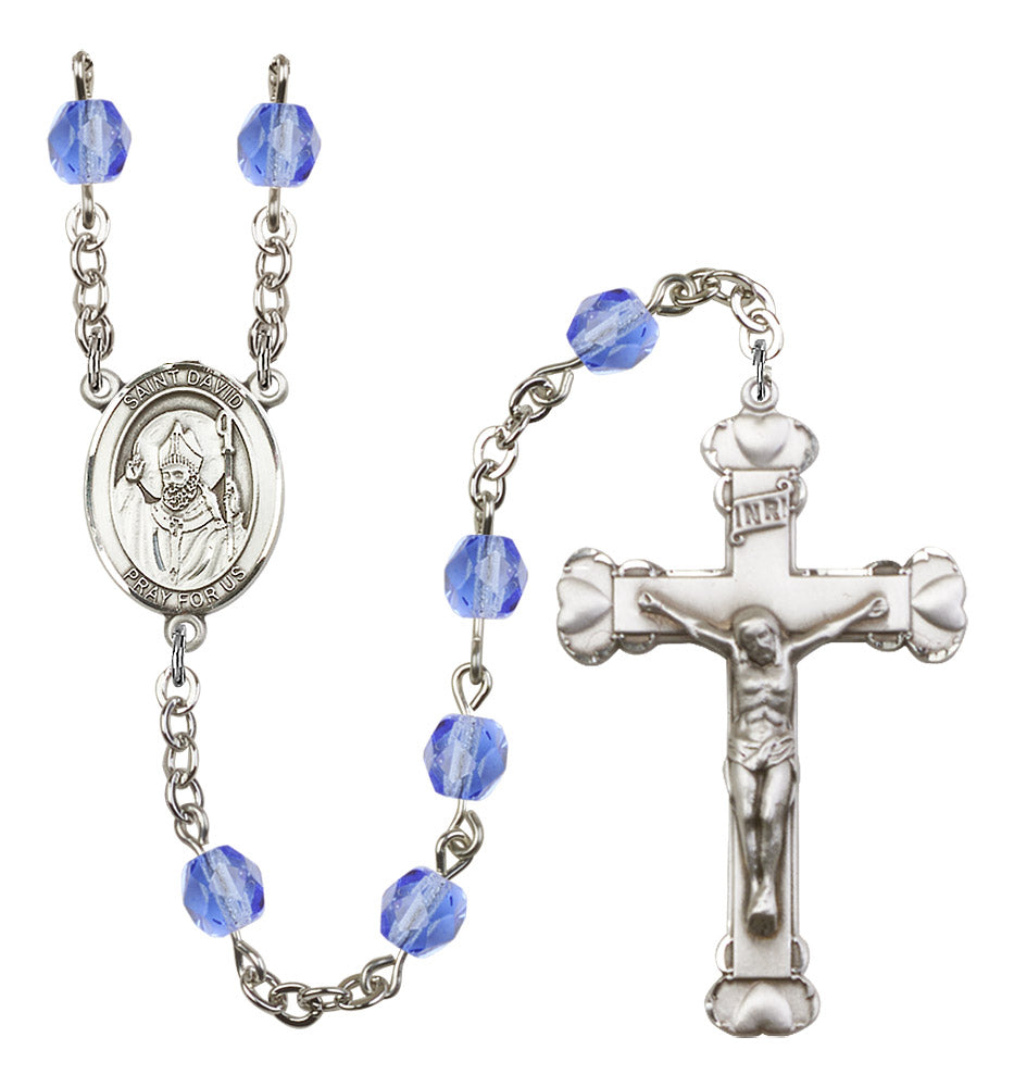 St. David of Wales Rosary - 6MM Fire Polished Beads (8027SS)