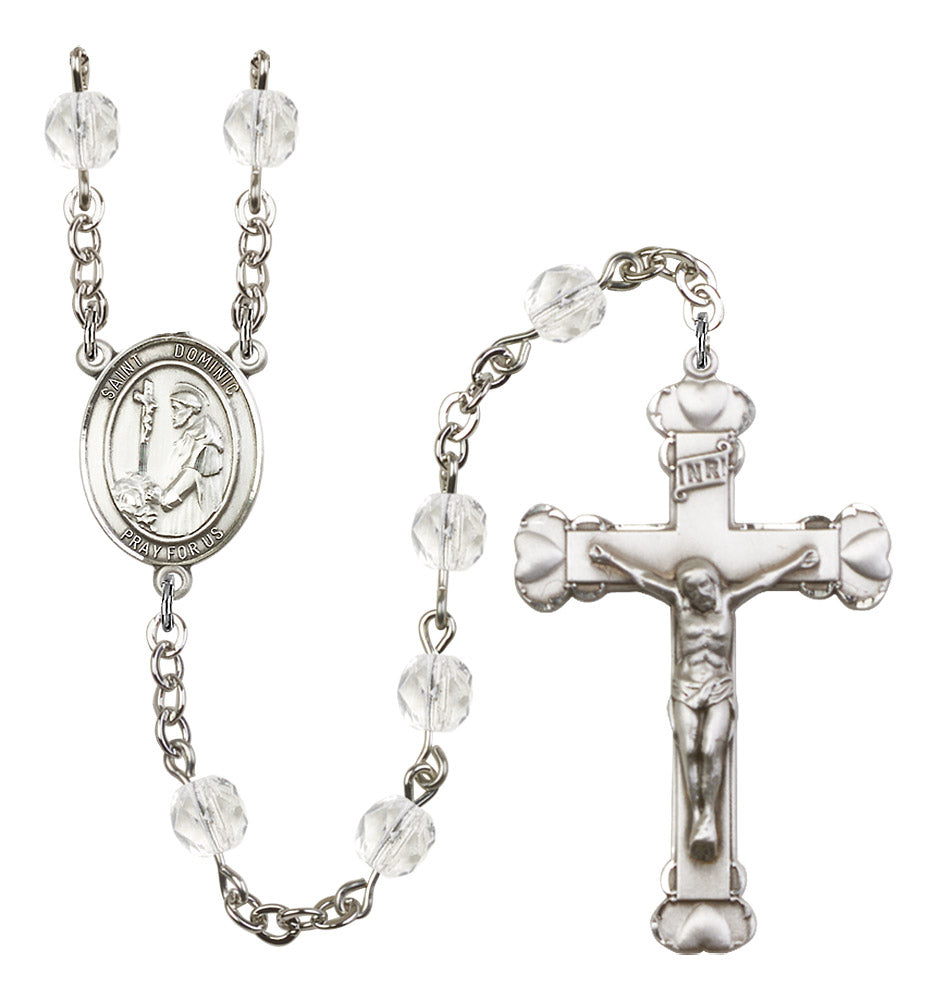 St. Dominic De Guzman Rosary - 6MM Fire Polished Beads (8030SS)