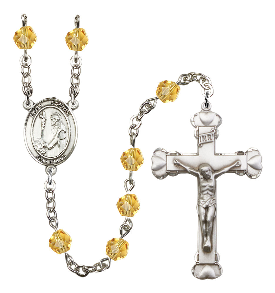 St. Dominic De Guzman Rosary - 6MM Fire Polished Beads (8030SS)