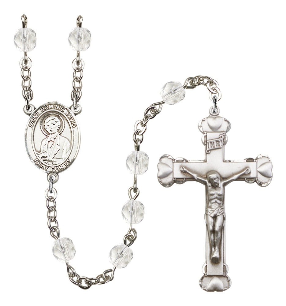 St. Dominic Savio Rosary - 6MM Fire Polished Beads (8227SS)