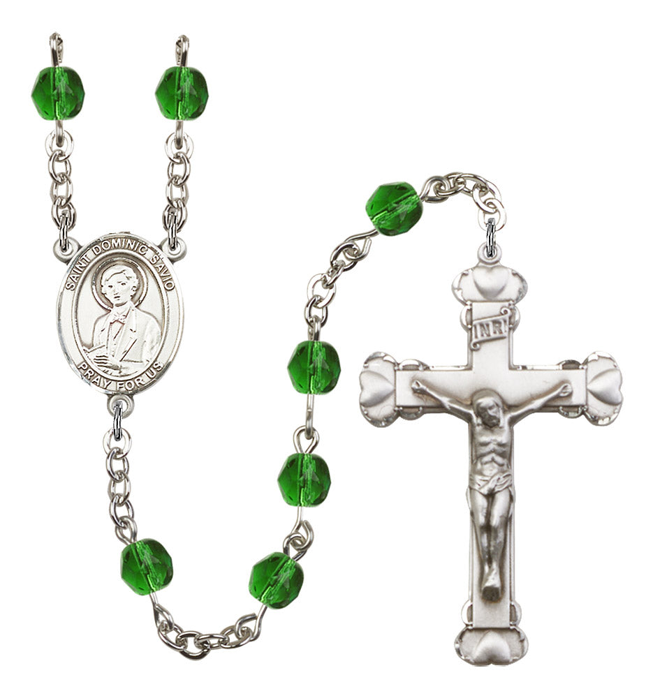 St. Dominic Savio Rosary - 6MM Fire Polished Beads (8227SS)