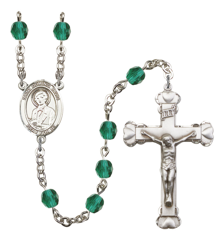 St. Dominic Savio Rosary - 6MM Fire Polished Beads (8227SS)