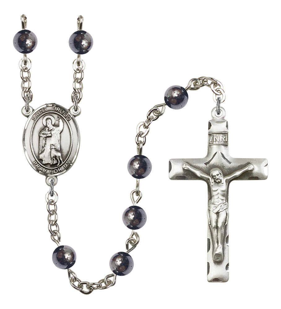 St. Drogo Rosary - 6 Bead Options (8386SS)