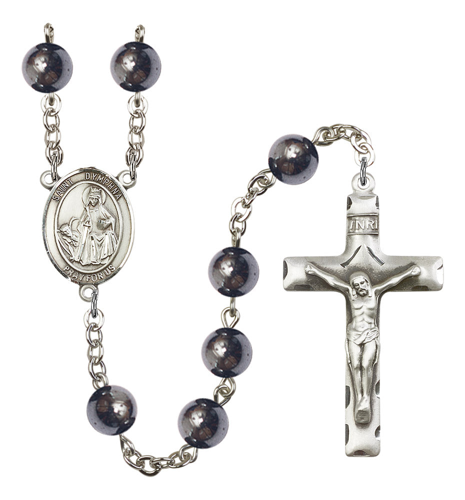 St. Dymphna Rosary - 6 Bead Options (8032SS)