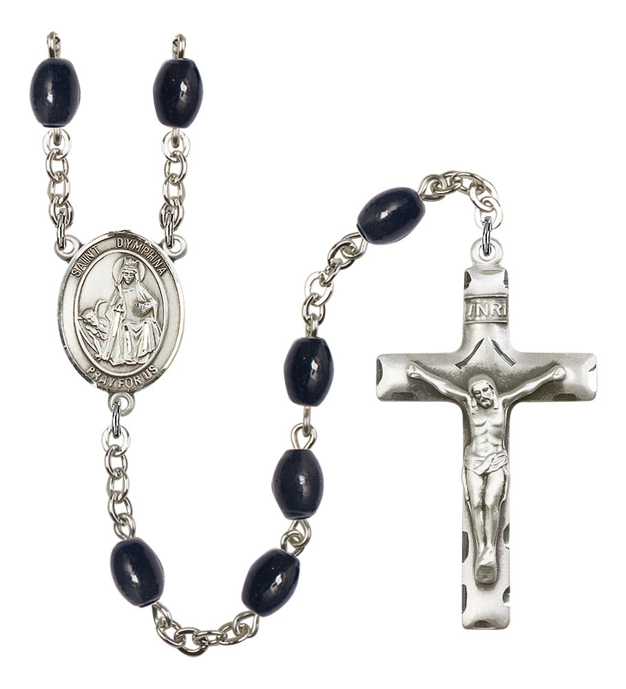St. Dymphna Rosary - 6 Bead Options (8032SS)
