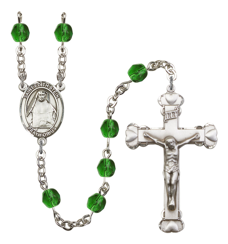 St. Edith Stein Rosary - 6MM Fire Polished Beads (8103SS)