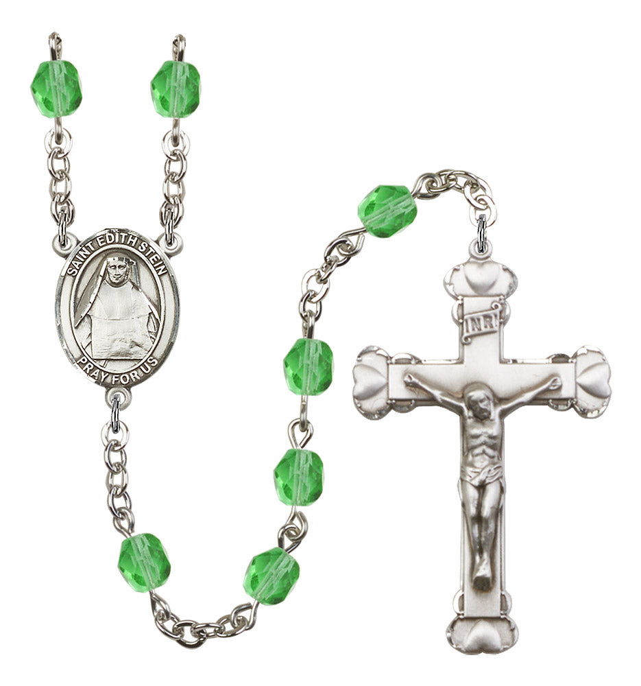 St. Edith Stein Rosary - 6MM Fire Polished Beads (8103SS)
