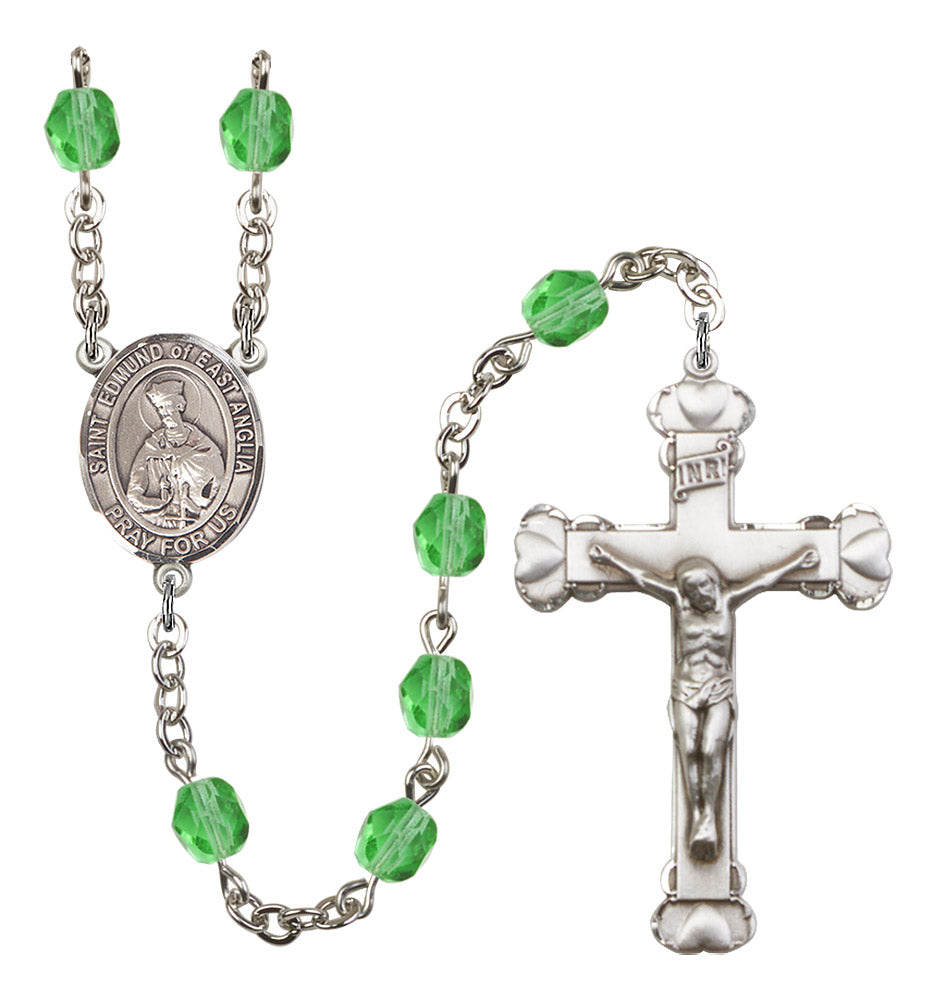 St. Edmund of East Anglia Rosary - 6MM Fire Polished Beads (8445SS)