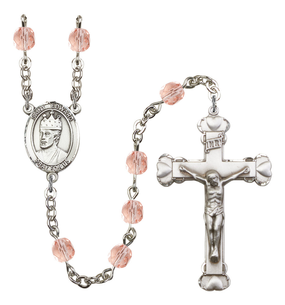 St. Edward The Confessor Rosary - 6MM Fire Polished Beads (8026SS)