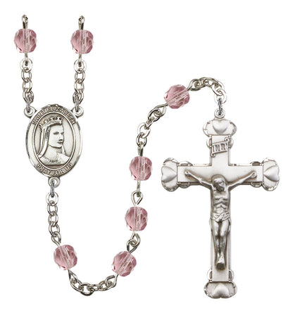 St. Elizabeth of Hungary Rosary - 6MM Fire Polished Beads (8033SS)