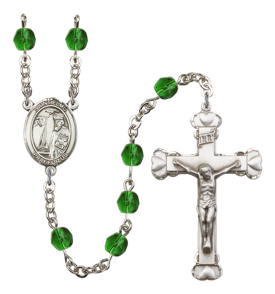 St. Elmo Rosary - 6MM Fire Polished Beads (8031SS)