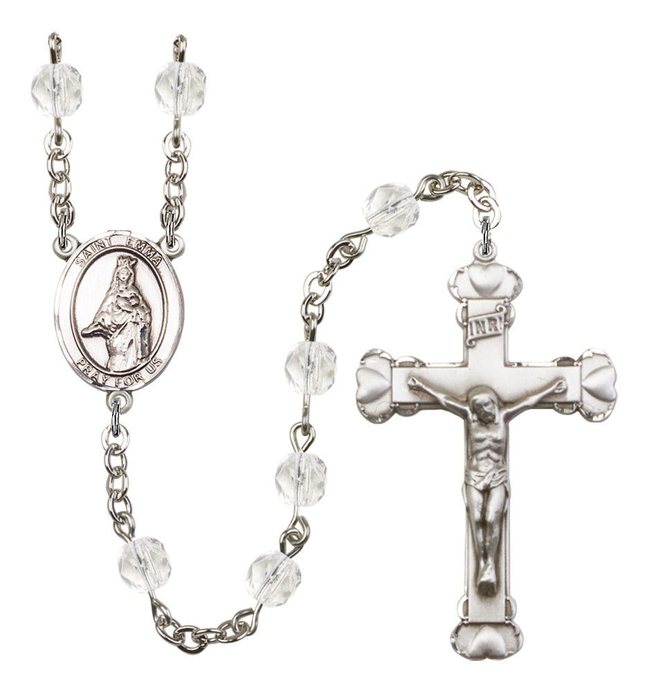 St. Emma Uffing Rosary - 6MM Fire Polished Beads (8450SS)