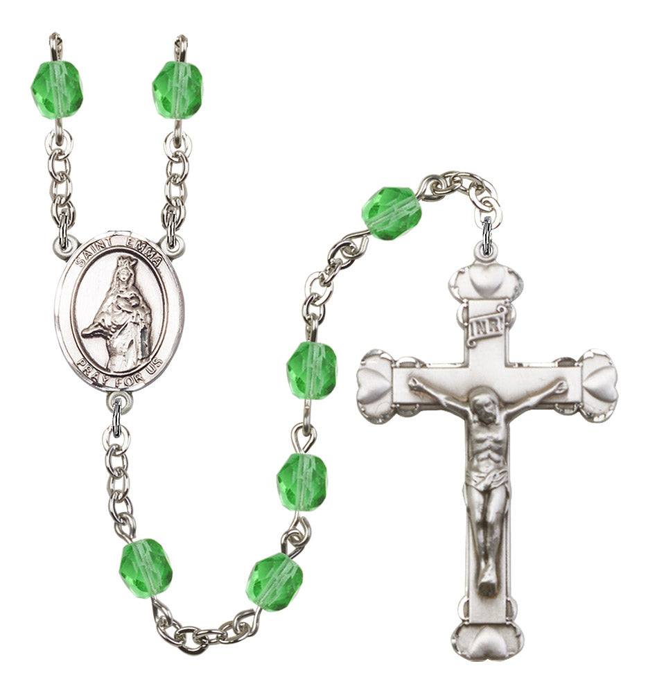 St. Emma Uffing Rosary - 6MM Fire Polished Beads (8450SS)