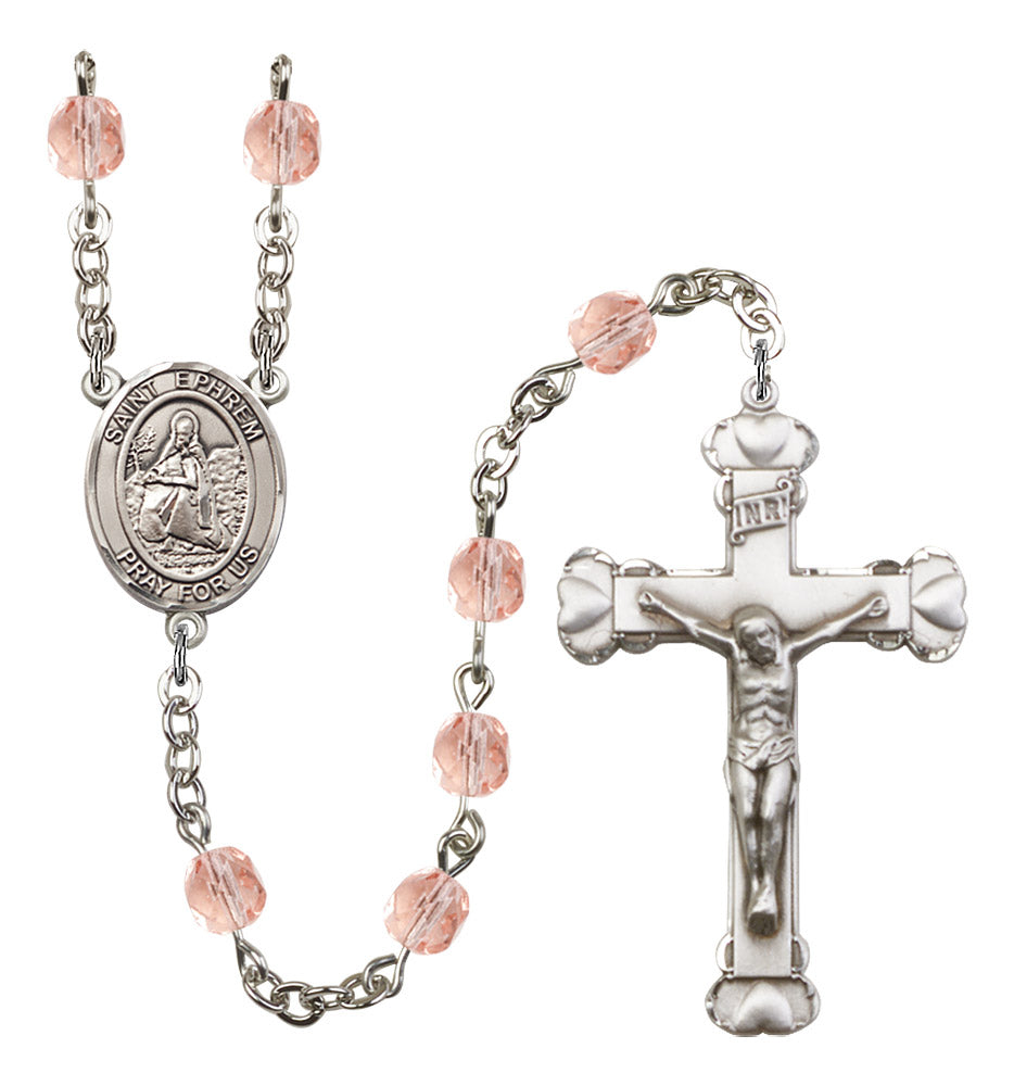 St. Ephrem Rosary - 6MM Fire Polished Beads (8449SS)