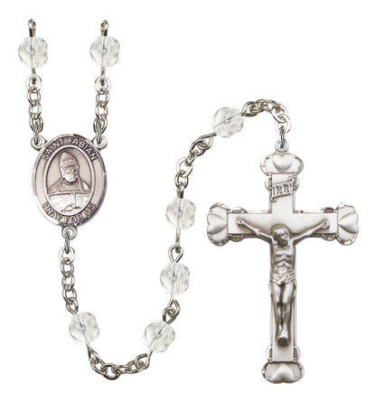 St. Fabian Rosary - 6MM Fire Polished Beads (8427SS)