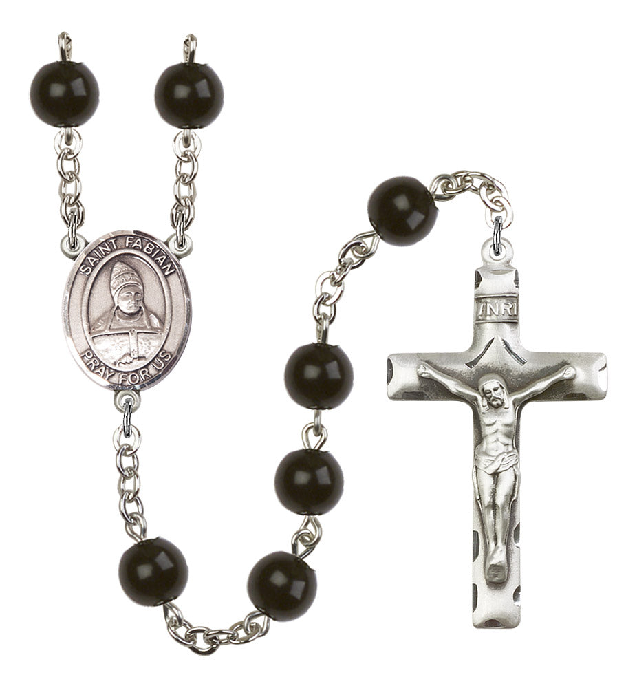 St. Fabian Rosary - 6 Bead Options (8427SS)